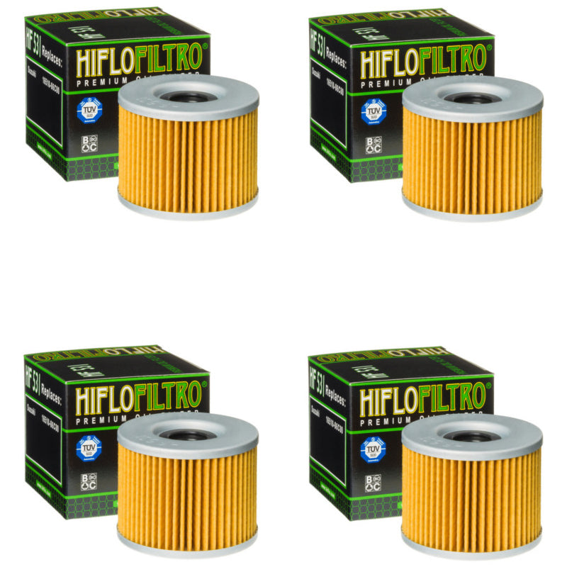 Bundle of 4 Hiflo Filtro HF531 Premium Oil Filters