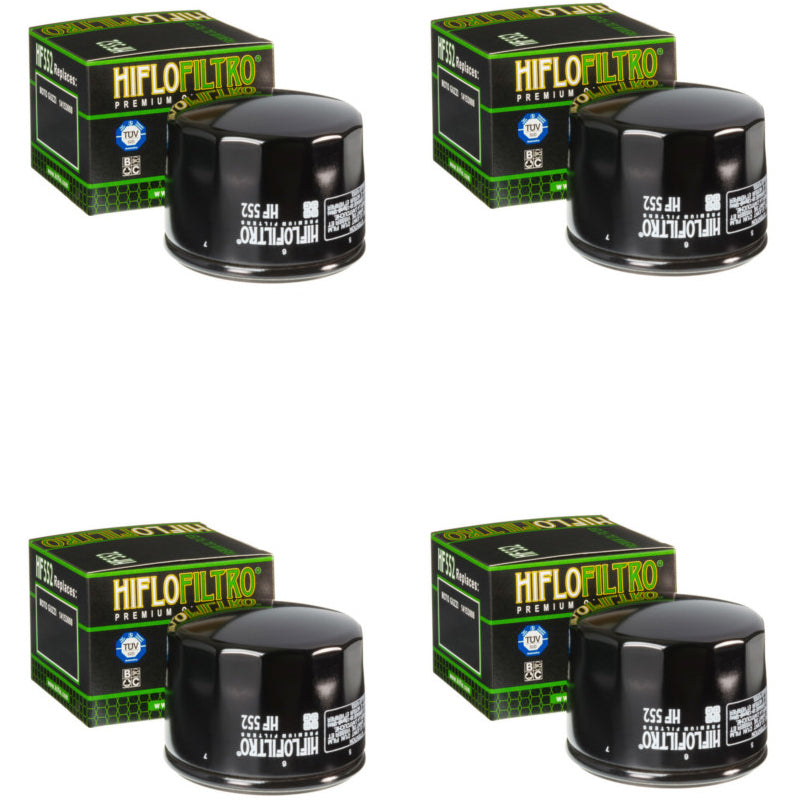 Bundle of 4 Hiflo Filtro HF552 Premium Oil Filters