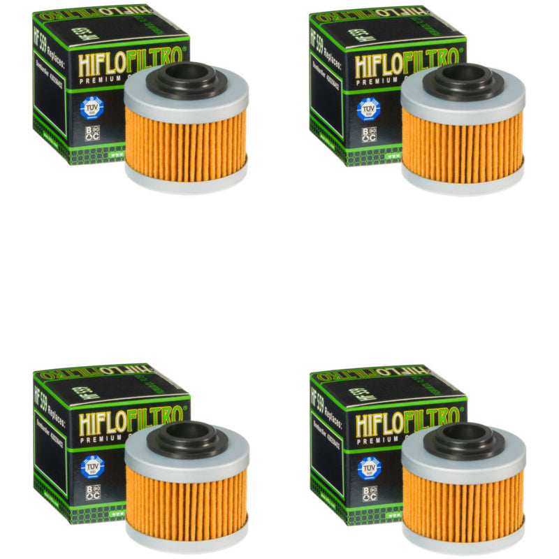 Bundle of 4 Hiflo Filtro HF559 Premium Oil Filters