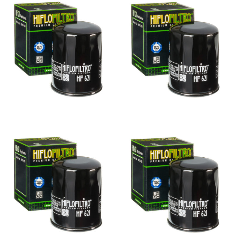 Bundle of 4 Hiflo Filtro HF621 Premium Oil Filters