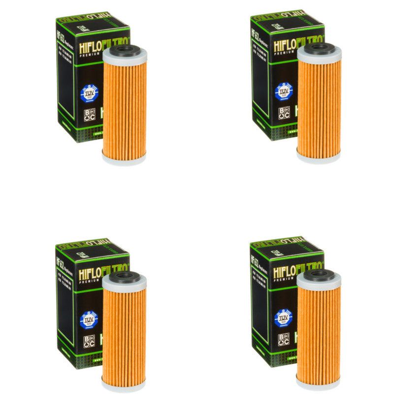 Bundle of 4 Hiflo Filtro HF652 Premium Oil Filters