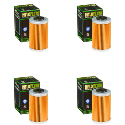 Bundle of 4 Hiflo Filtro HF655 Premium Oil Filters