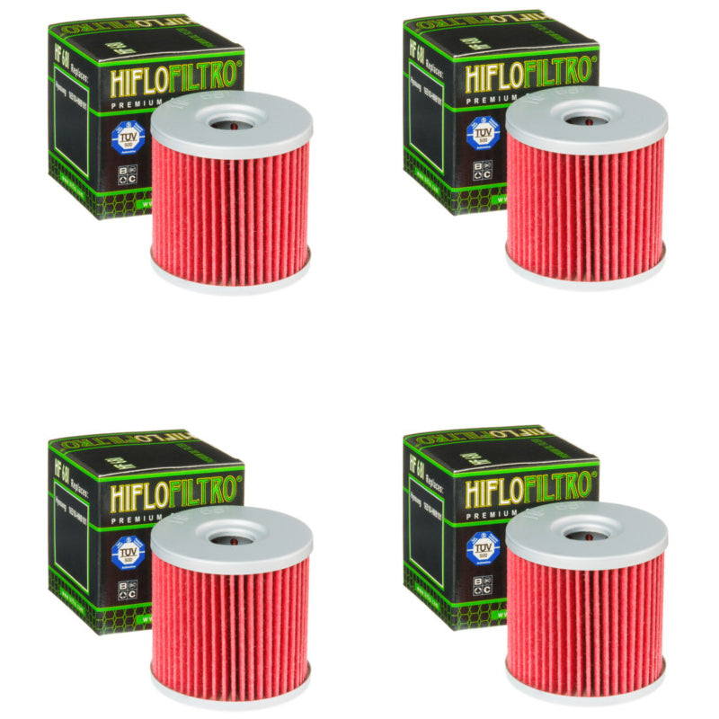 Bundle of 4 Hiflo Filtro HF681 Premium Oil Filters
