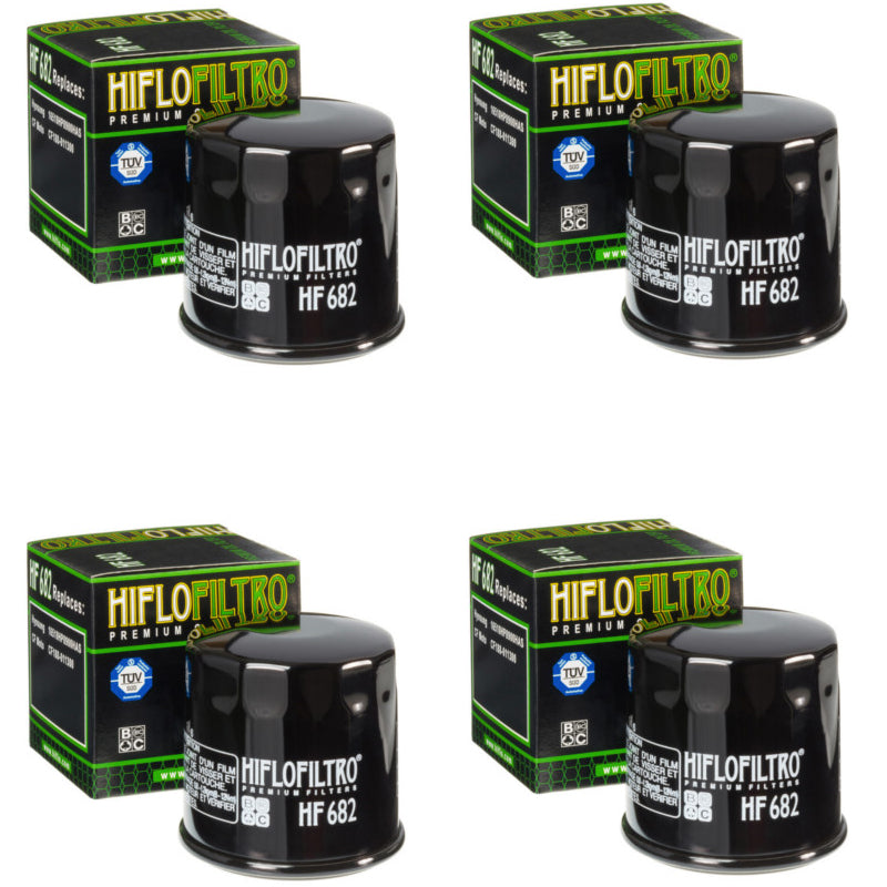 Bundle of 4 Hiflo Filtro HF682 Premium Oil Filters