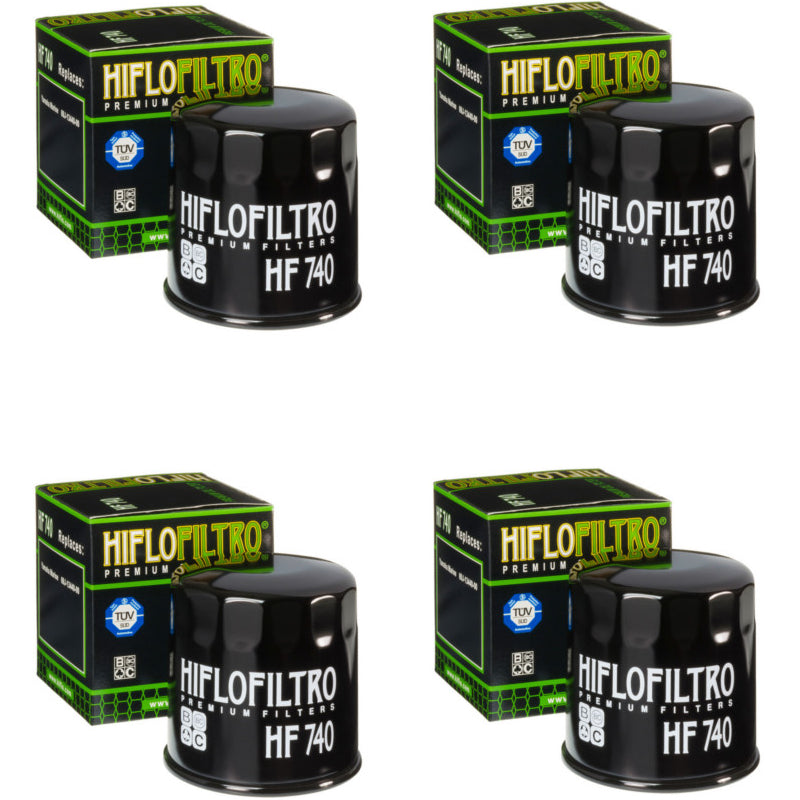 Bundle of 4 Hiflo Filtro HF740 Premium Oil Filters