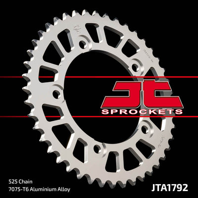 JTA1792 Rear Alloy Drive Motorcycle Sprocket 43 Teeth (JTA 1792.43)