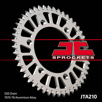 JTA210 Rear Alloy Drive Motorcycle Sprocket 48 Teeth (JTA 210.48)