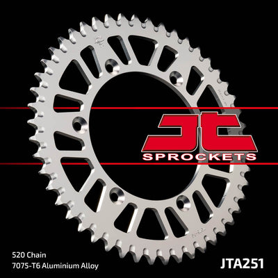 JTA251 Rear Alloy Drive Motorcycle Sprocket 50 Teeth (JTA 251.50)