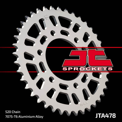 JTA478 Rear Alloy Drive Motorcycle Sprocket 43 Teeth (JTA 478.43)