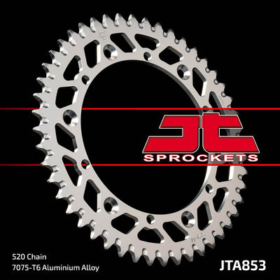 JTA853 Rear Alloy Drive Motorcycle Sprocket 52 Teeth (JTA 853.52)