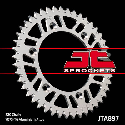 JTA897 Rear Alloy Drive Motorcycle Sprocket 49 Teeth (JTA 897.49)