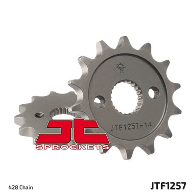 JTF1257 Front Drive Motorcycle Sprocket 14 Teeth (JTF 1257.14)