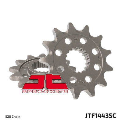 JTF1443 Front Drive Motorcycle Sprocket Self Cleaning 13 Teeth (JTF 1443.13)