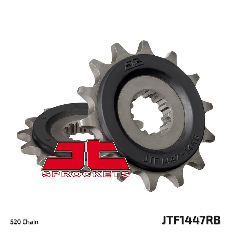 JTF1447 Rubber Cushioned Front Drive Motorcycle Sprocket 14 Teeth (JTF 1447.14 RB)