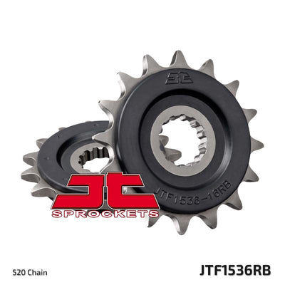 JTF1536 Rubber Cushioned Front Drive Motorcycle Sprocket 16 Teeth (JTF 1536.16 RB)
