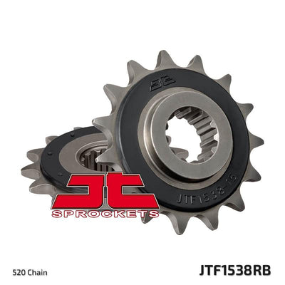 JTF1538 Rubber Cushioned Front Drive Motorcycle Sprocket 15 Teeth (JTF 1538.15 RB)