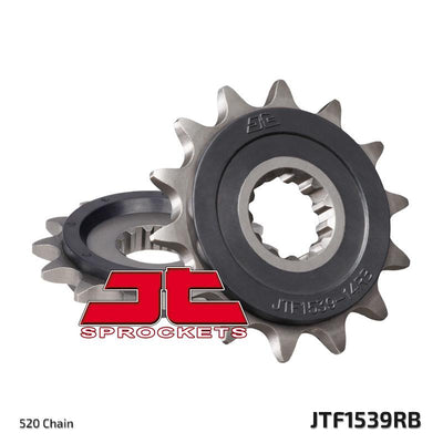 JTF1539 Rubber Cushioned Front Drive Motorcycle Sprocket 14 Teeth (JTF 1539.14 RB)
