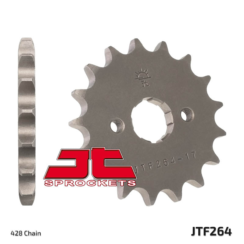Front Motorcycle Sprocket for Honda_CB175 K4 K5_71-78, Honda_XLR250 R (MD22 >210)_, Honda_XLR250 R3H_, Honda_XLR250 R3L R3M R3N R3P R5_, Kymco_125 Hipster_01-04, Kymco_125 Stryker (Off Road)_99-05, Kymco_125 Stryker (On Road)_99-03, Kymco_125 Zing_97-01, Yamaha_DT125 Z_92-93, Yamaha_DT200 R_87