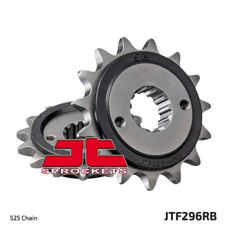 JTF296 Rubber Cushioned Front Drive Motorcycle Sprocket 15 Teeth (JTF 296.15 RB)