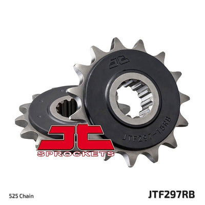 JTF297 Rubber Cushioned Front Drive Motorcycle Sprocket 15 Teeth (JTF 297.15 RB)