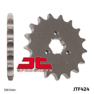 JTF424 Front Drive Motorcycle Sprocket 17 Teeth (JTF 424.17)