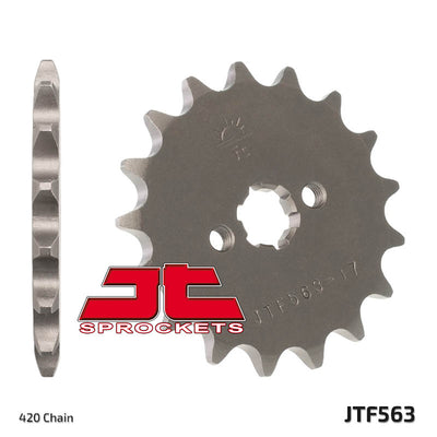 Front Motorcycle Sprocket for Suzuki_LT A-50 K1_01, Suzuki_LT50_84-87, Suzuki_LT50_97-00, Suzuki_ZR50 SK_84-88, Yamaha_DT50 M_78-80, Yamaha_DT50 MX-S_88-95, Yamaha_DT50 MX_81-87, Yamaha_RD50 M Alloy Wheel_79-80, Yamaha_TY50 M_78-81