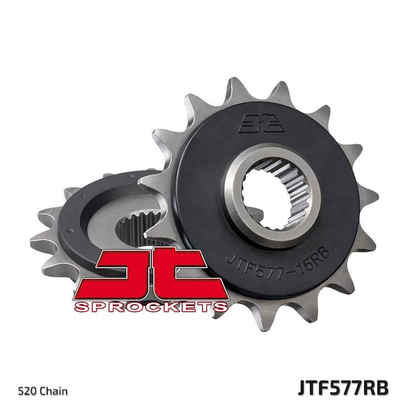 JTF577 Rubber Cushioned Front Drive Motorcycle Sprocket 15 Teeth (JTF 577.15 RB)