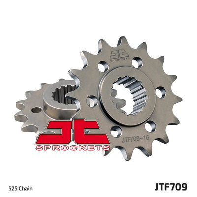 JTF709 Front Drive Motorcycle Sprocket 16 Teeth (JTF 709.16)