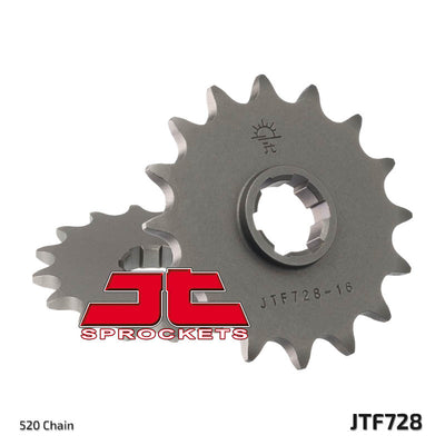 JTF728 Front Drive Motorcycle Sprocket 16 Teeth (JTF 728.16)