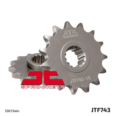 JTF743 Front Drive Motorcycle Sprocket 15 Teeth (JTF 743.15)