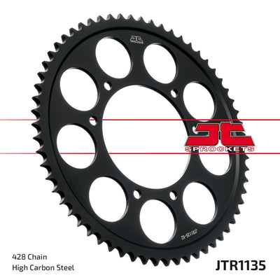 JTR1135 Rear Drive Motorcycle Sprocket 62 Teeth (JTR 1135.62)