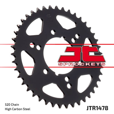 Rear Motorcycle Sprocket for Kawasaki_ZX-6R (B1 B2) Ninja_03-04, Kawasaki_ZX-6RR (K1 M1) Ninja_03-04