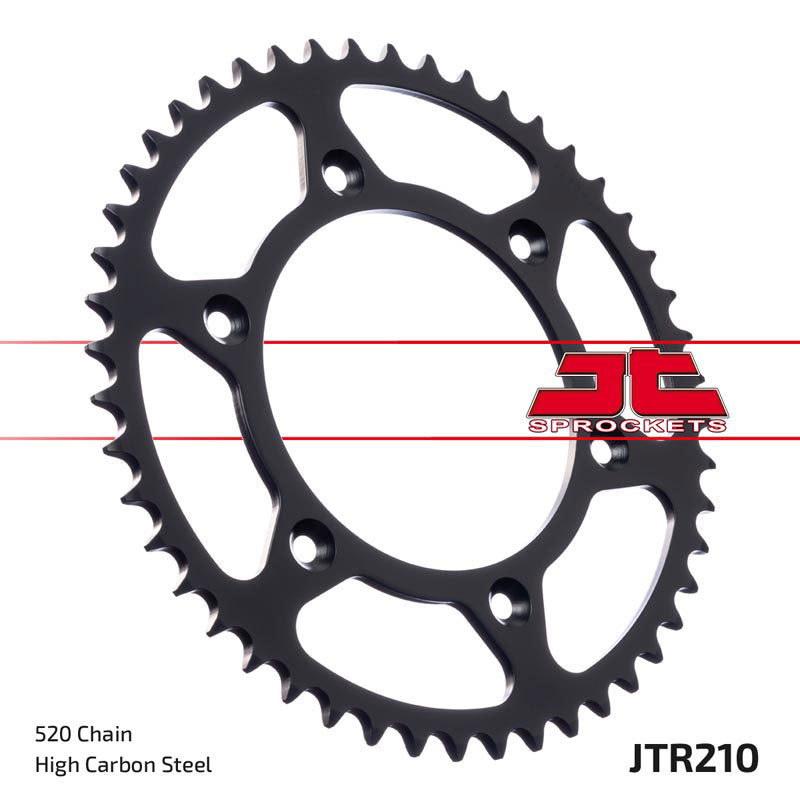 JTR210 Black Self Cleaning Rear Drive Motorcycle Sprocket 48 Teeth (JTR 210.48SC)