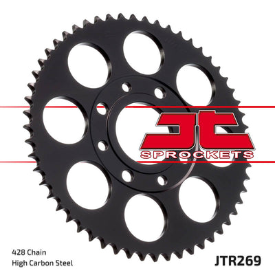 Rear Motorcycle Sprocket for Daelim_125 Roadwin FI_08-09, Daelim_125 Roadwin_04-07, Daelim_VL125 Daystar_00-07, Daelim_VS125 Evolution_00-03, Daelim_VS125_97-99, Daelim_VT125 Evolution_98-02, Honda_CB125_82-88, Honda_CD125 TC Benly_82-85