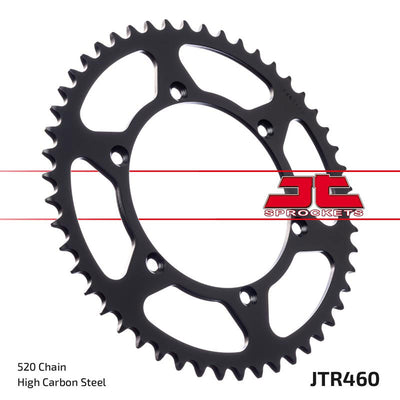 JTR460 Black Self Cleaning Rear Drive Motorcycle Sprocket 50 Teeth (JTR 460.50SC)