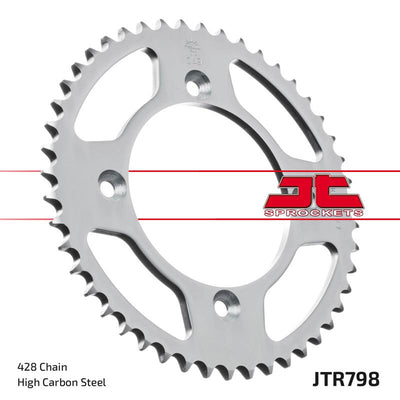 JTR798 Black Edition Induction Hardened ZBK Motorcycle Sprocket 47 Teeth (JTR 798.47)