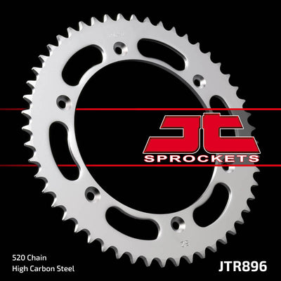 Rear Motorcycle Sprocket for KTM_125 Enduro_88, KTM_125 Enduro_90, KTM_125 MX_88-89, KTM_250 Enduro_88, KTM_250 MX_88, KTM_350 Enduro_88-89, KTM_350 MX_89, KTM_500 MX_88-89, KTM_500 MX_91-93