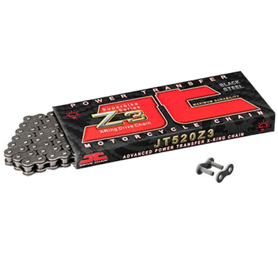 Steel X-Ring Heavy Duty JT Motorcycle Chain 520 Z3 102 RL