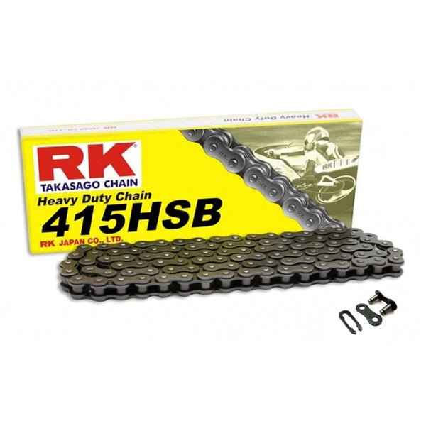 RK Steel Heavy Duty Motorcycle Drive Chain 415 HSB 130 Links with Spli ...