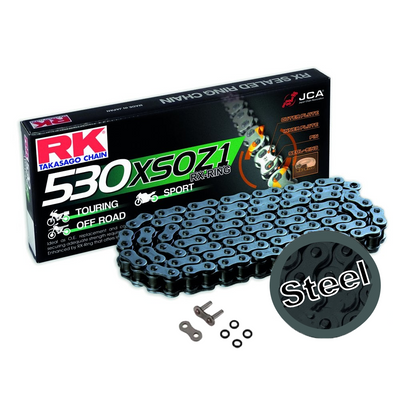 RK 530 XSO Steel 100 Link X-Ring Heavy Duty Motorcycle Chain