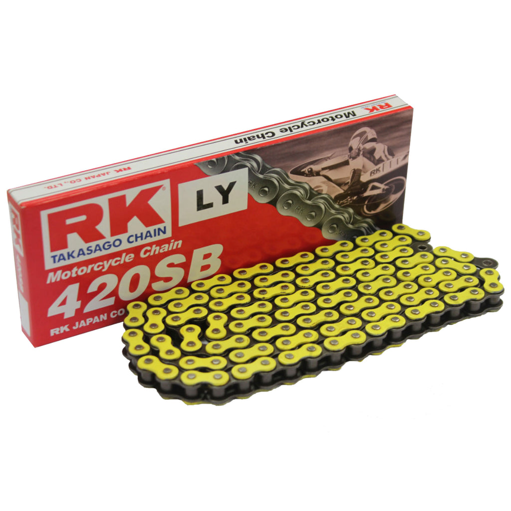 RK Yellow Chain 420 SB 106 For Sur-Ron LB X & L1E (48t Rear Sprocket Standard Gearing)