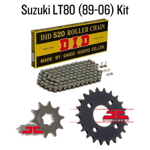 Suzuki LT80 1989-2006 Chain & Sprockets Bundle