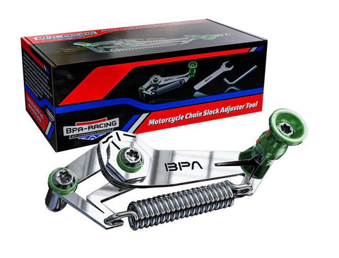 BPA Racing Green Motorcycle Chain Slack Adjuster Tool