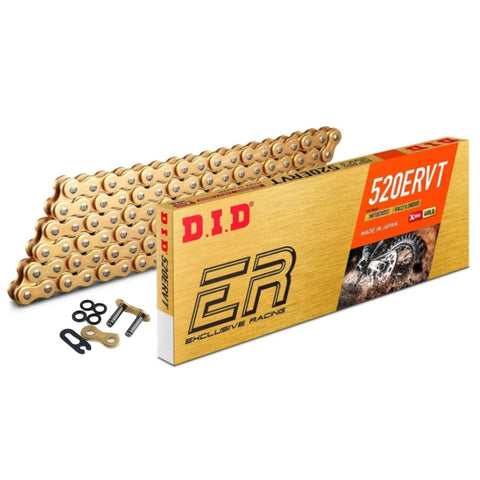 DID 520 ERVT X-Ring Motocross / Enduro Racing Drive Chain Gold 520ERVTGG 120 (RJ)