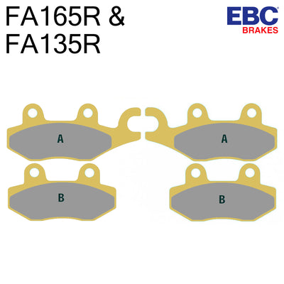 EBC Sintered Front Brake Pads FA135R & FA165R (Two Calipers)