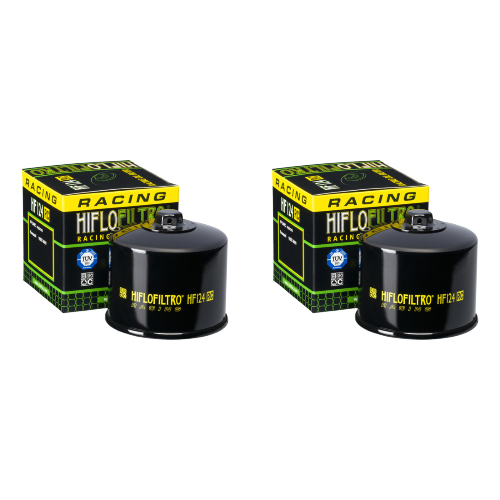 Pair of Hiflo Filtro HF124RC High Performance Racing Oil Filters
