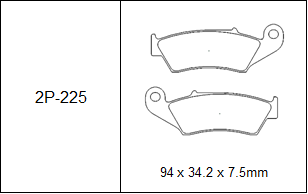 Genuine Nissin Sintered Front Brake Pads TT2701HH 2P-225