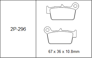 Genuine Nissin Sintered Rear Brake Pads 2P-296